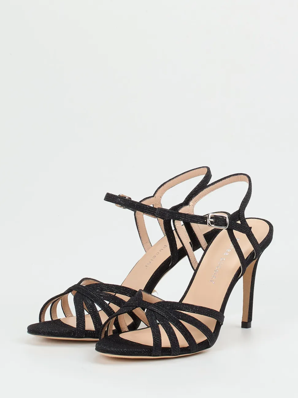Andrea Puccini – High Heel Sandaletten aus Lurex