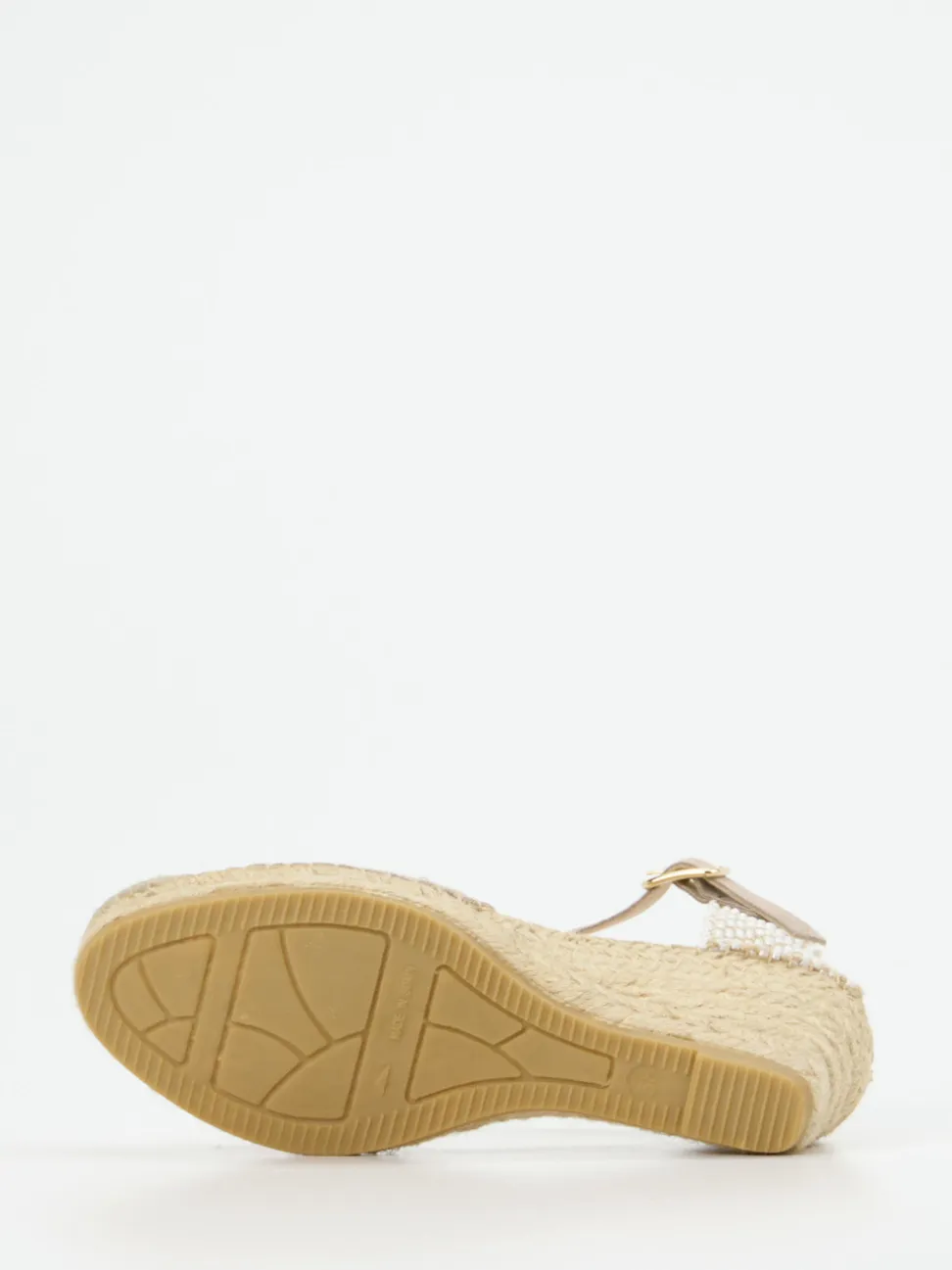 Andrea Puccini – Keilsandalette aus Veloursleder taupe