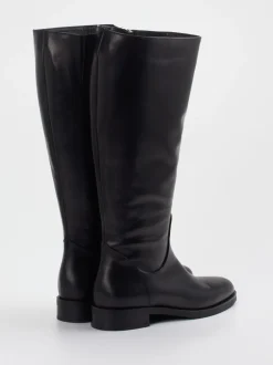 Andrea Puccini – Kniehohe Stiefel aus Kalbleder schwarz
