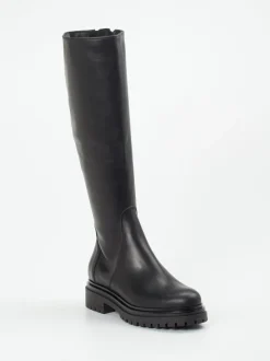 Andrea Puccini – Kniehohe Boots aus Kalbleder schwarz