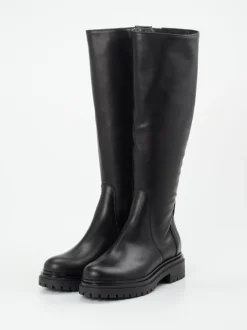 Andrea Puccini – Kniehohe Boots aus Kalbleder schwarz