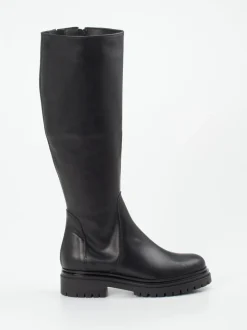 Andrea Puccini – Kniehohe Boots aus Kalbleder schwarz
