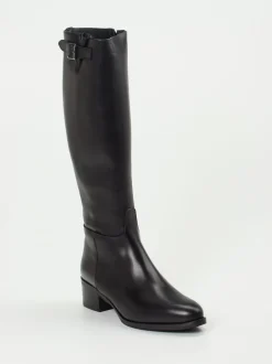 Andrea Puccini – Kniehohe Stiefel aus Kalbleder Schwarz