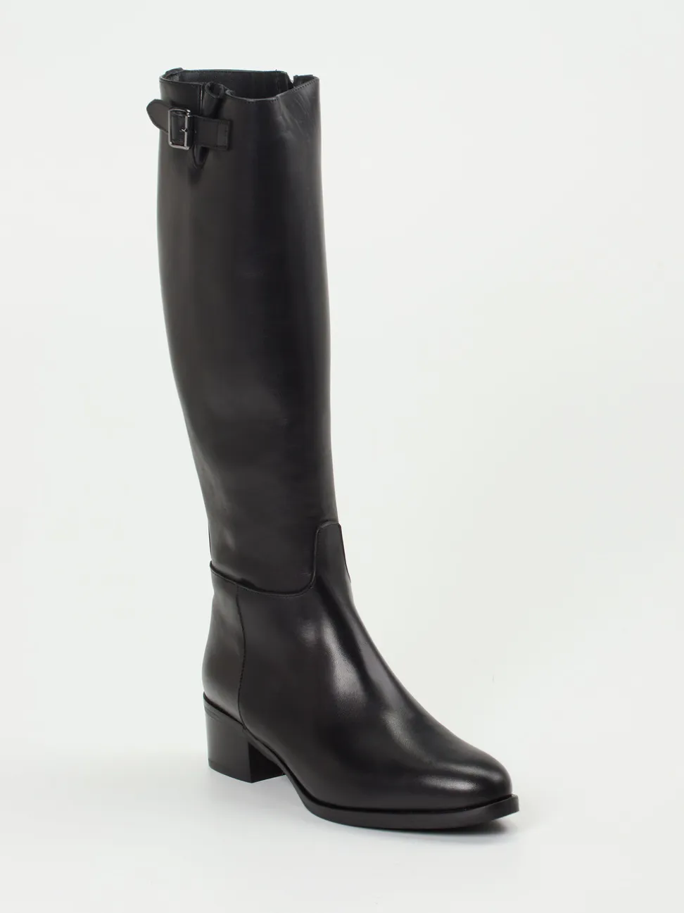 Andrea Puccini – Kniehohe Stiefel aus Kalbleder Schwarz