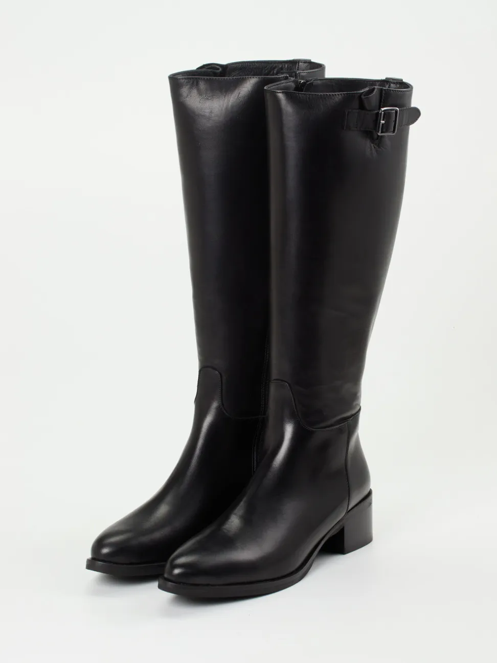 Andrea Puccini – Kniehohe Stiefel aus Kalbleder Schwarz