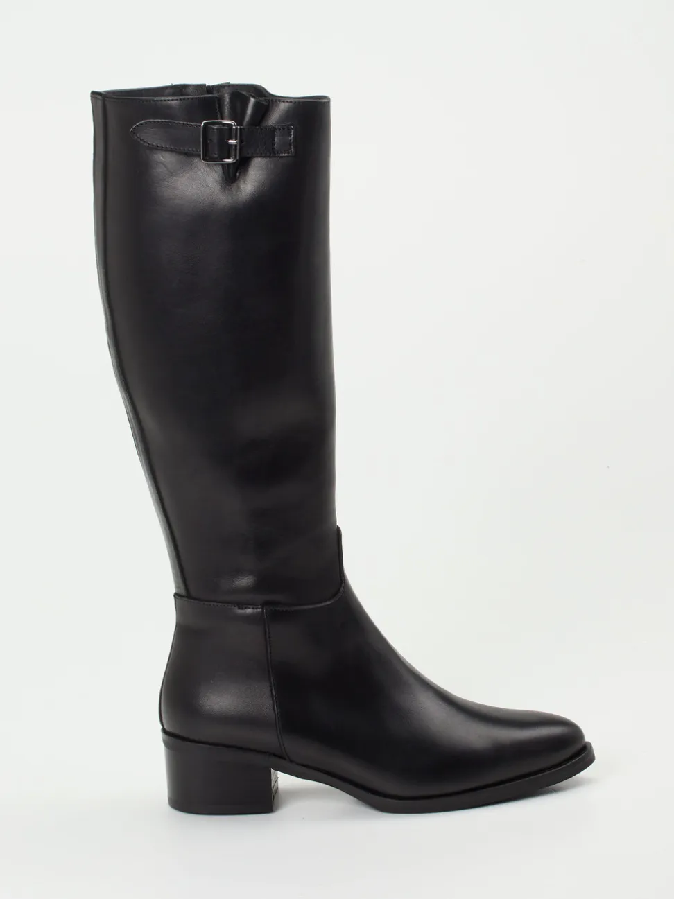 Andrea Puccini – Kniehohe Stiefel aus Kalbleder Schwarz