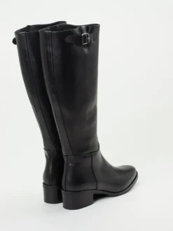 Andrea Puccini – Kniehohe Stiefel aus Kalbleder Schwarz