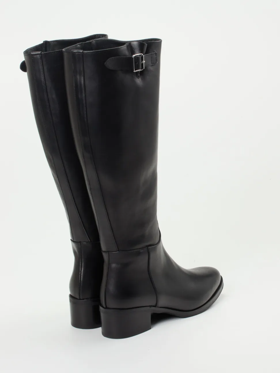 Andrea Puccini – Kniehohe Stiefel aus Kalbleder Schwarz