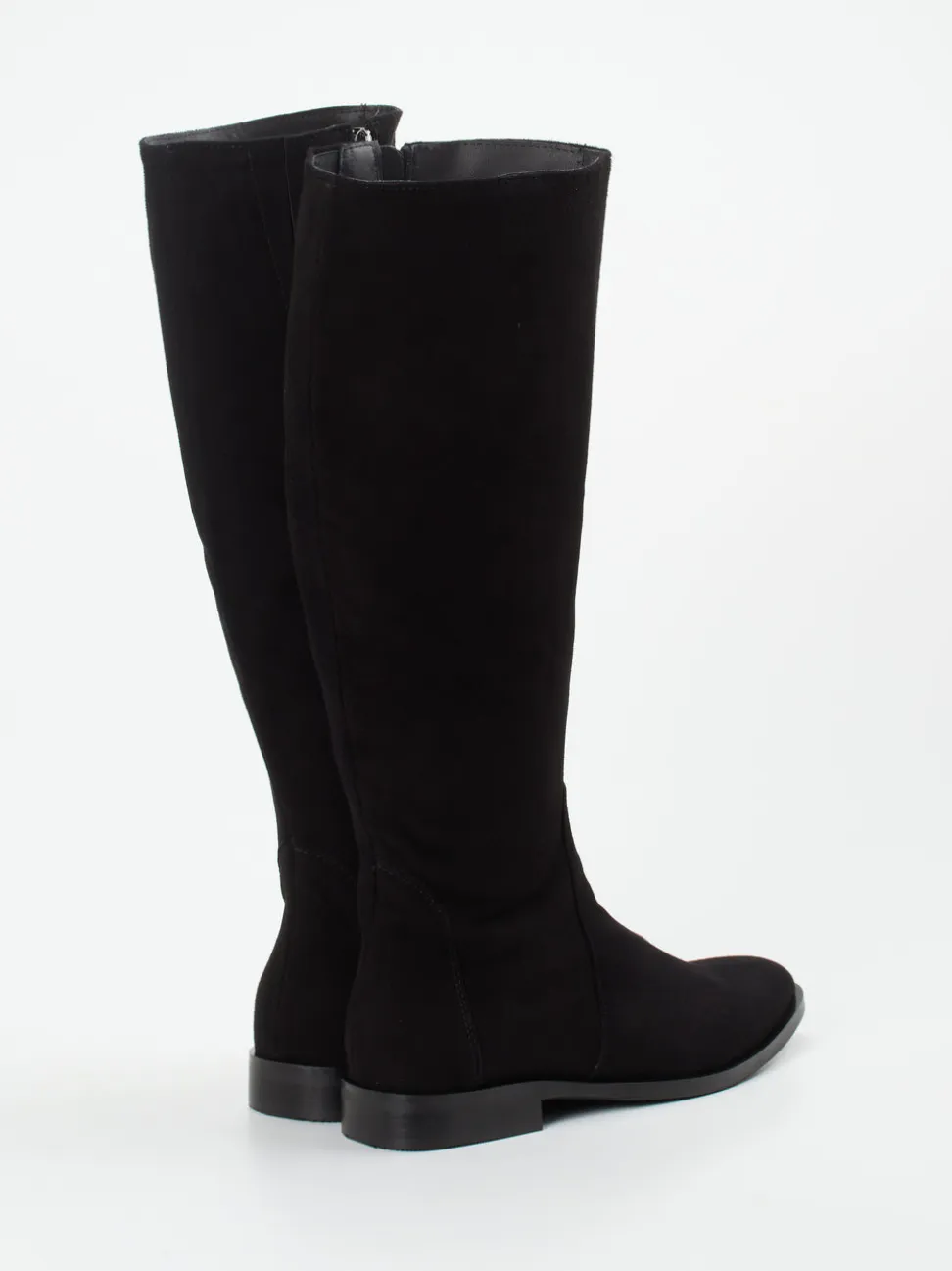 Andrea Puccini – Kniehohe Stiefel aus Veloursleder schwarz