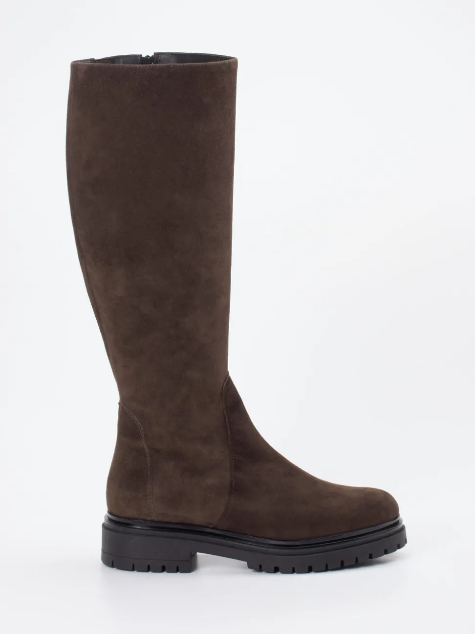 Andrea Puccini – Kniehohe Stiefel aus Veloursleder braun
