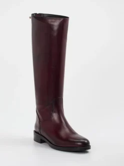 Andrea Puccini – Kniehohe Stiefel aus Kalbleder Bordeaux