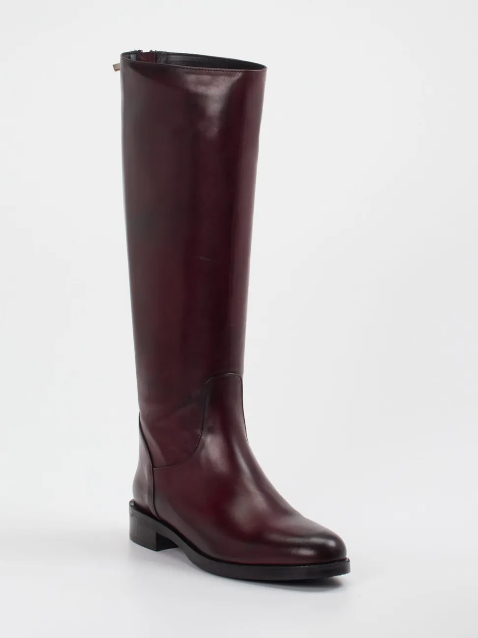 Andrea Puccini – Kniehohe Stiefel aus Kalbleder Bordeaux
