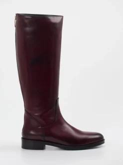 Andrea Puccini – Kniehohe Stiefel aus Kalbleder Bordeaux