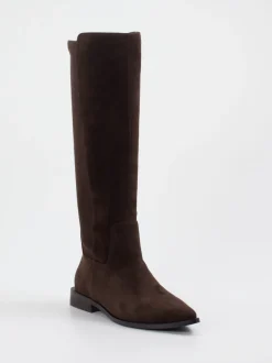 Andrea Puccini – Kniehohe Stiefel aus Veloursleder Braun