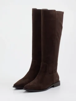 Andrea Puccini – Kniehohe Stiefel aus Veloursleder Braun