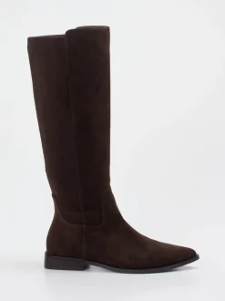 Andrea Puccini – Kniehohe Stiefel aus Veloursleder Braun
