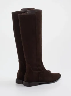 Andrea Puccini – Kniehohe Stiefel aus Veloursleder Braun