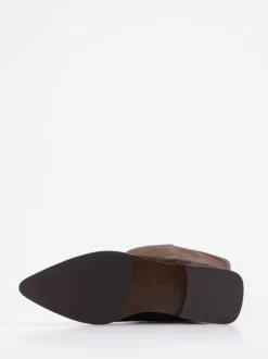 Andrea Puccini – Kniehohe Stiefel aus Veloursleder Braun