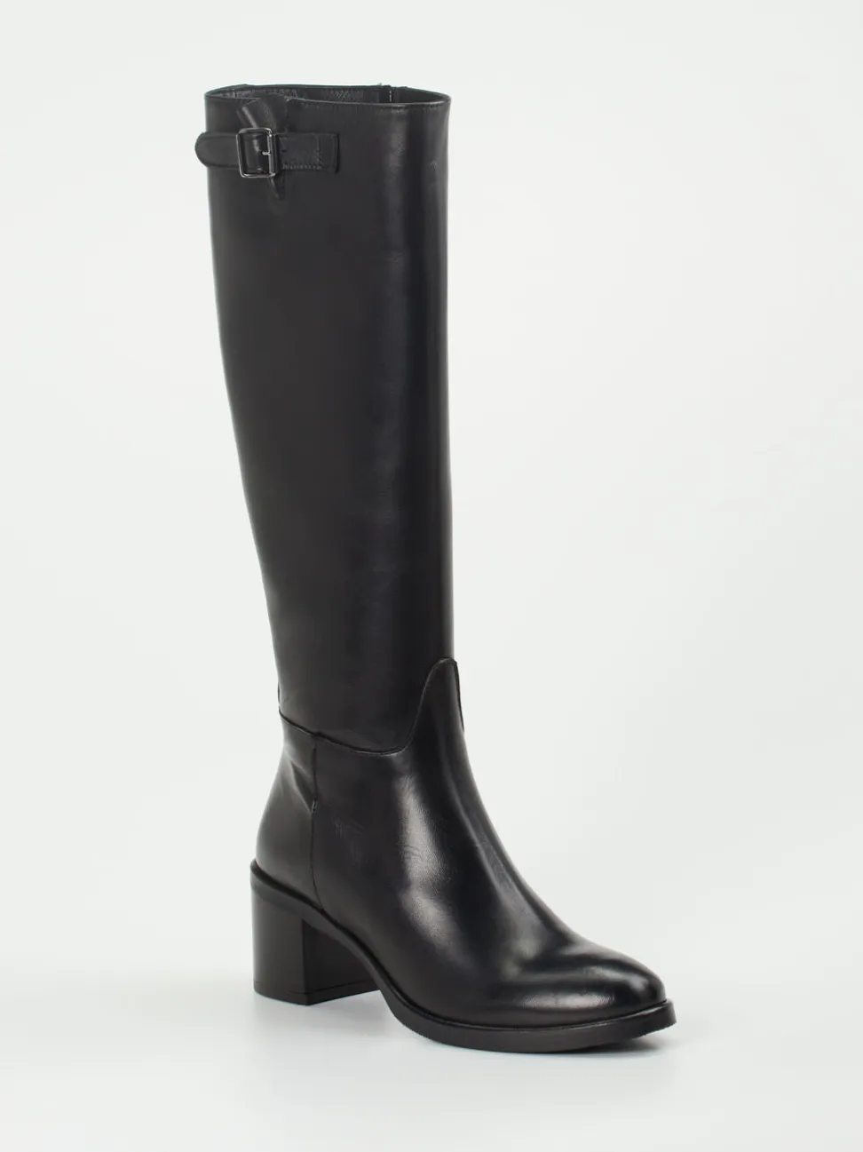 Andrea Puccini – Kniehohe Stiefel aus Kalbleder Schwarz