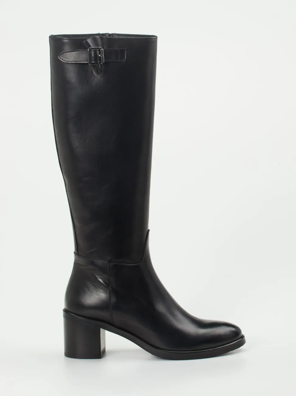 Andrea Puccini – Kniehohe Stiefel aus Kalbleder Schwarz