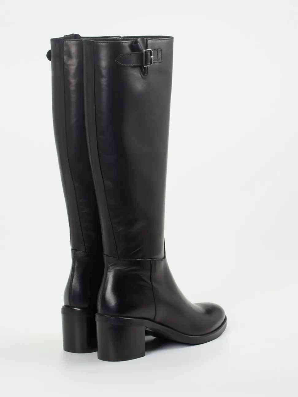 Andrea Puccini – Kniehohe Stiefel aus Kalbleder Schwarz