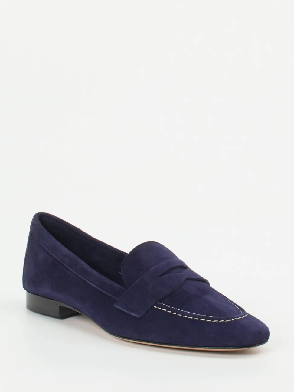 Andrea Puccini – Loafer aus Veloursleder in Tiefblau