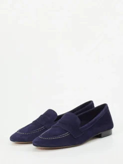 Andrea Puccini – Loafer aus Veloursleder in Tiefblau