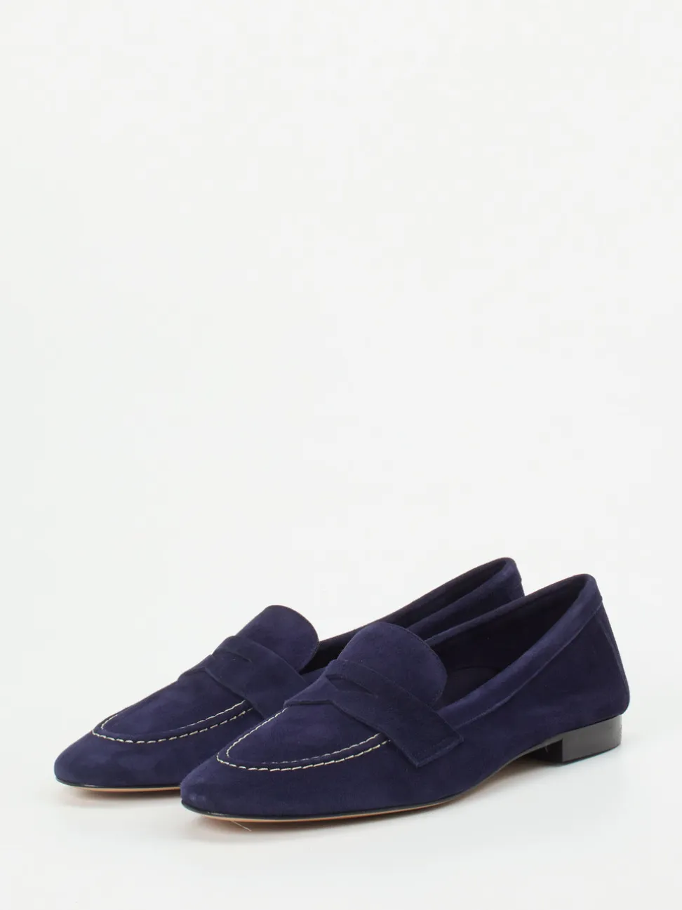 Andrea Puccini – Loafer aus Veloursleder in Tiefblau