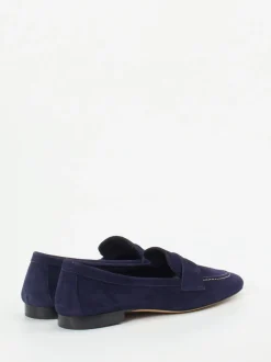 Andrea Puccini – Loafer aus Veloursleder in Tiefblau