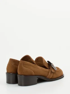 Andrea Puccini – Loafer aus Veloursleder cognacbraun
