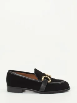 Andrea Puccini – Loafer aus Veloursleder Schwarz