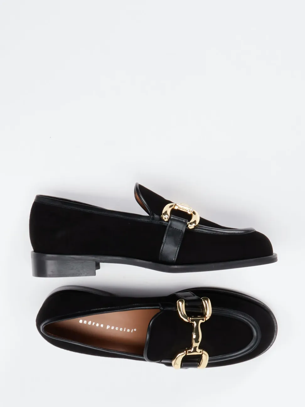 Andrea Puccini – Loafer aus Veloursleder Schwarz