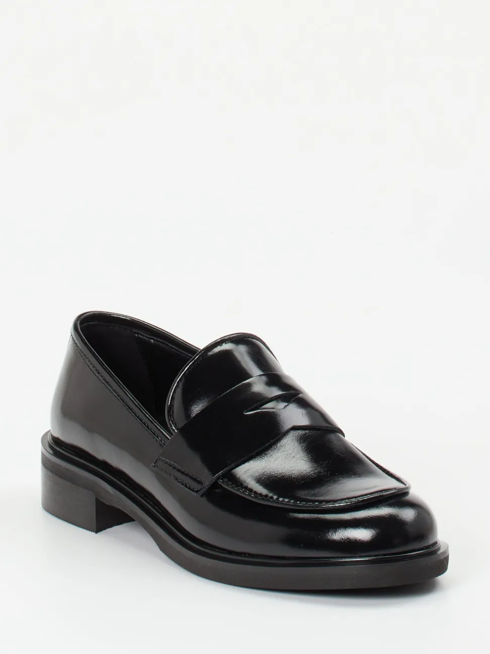 Andrea Puccini – Loafer aus Hochglanzleder schwarz