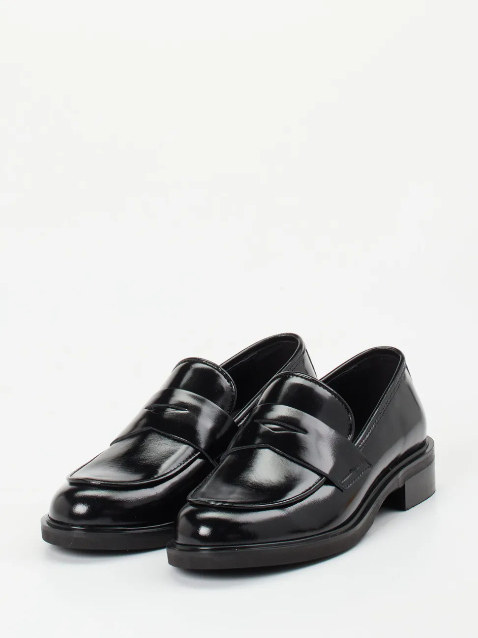 Andrea Puccini – Loafer aus Hochglanzleder schwarz