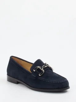 Andrea Puccini – Loafer aus Veloursleder Dunkelblau
