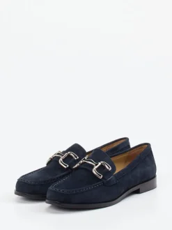 Andrea Puccini – Loafer aus Veloursleder Dunkelblau