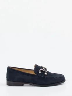 Andrea Puccini – Loafer aus Veloursleder Dunkelblau