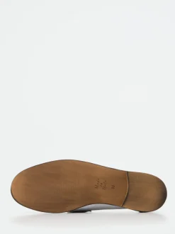 Andrea Puccini – Loafer aus Metallicleder silber