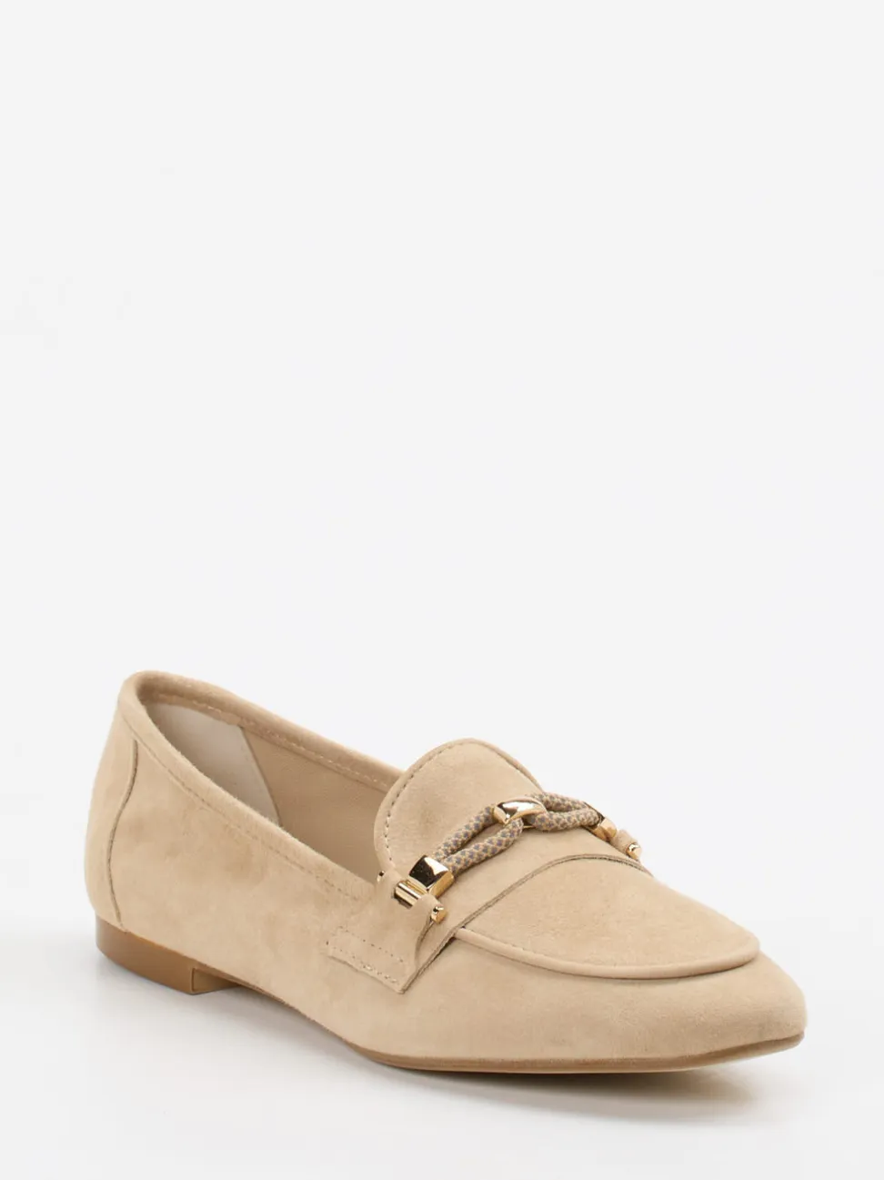 Andrea Puccini – Loafer aus Veloursleder beige