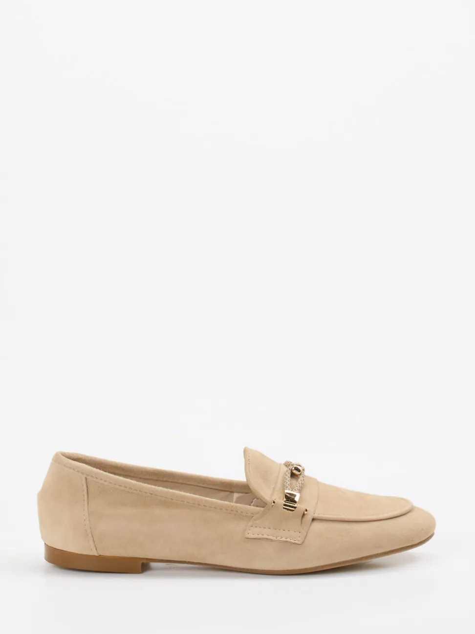 Andrea Puccini – Loafer aus Veloursleder beige