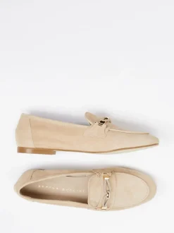 Andrea Puccini – Loafer aus Veloursleder beige