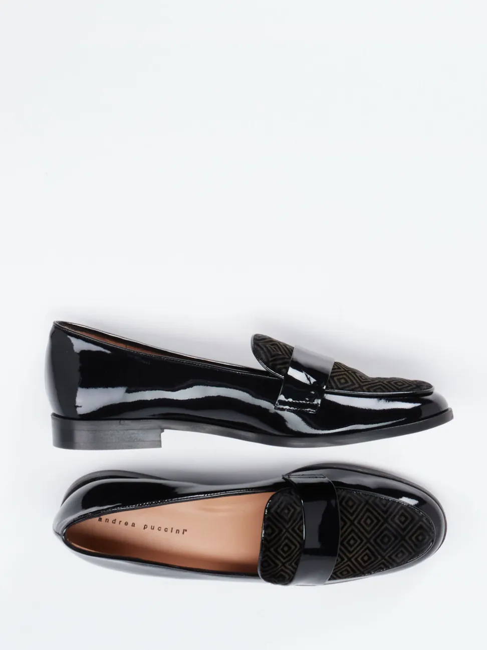 Andrea Puccini – Loafer aus Lackleder Schwarz