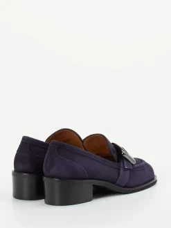 Andrea Puccini – Loafer aus Veloursleder tiefviolett