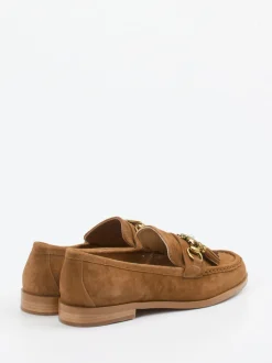 Andrea Puccini – Loafer aus Veloursleder cognac