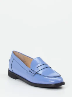 Andrea Puccini – Loafer aus Hochglanzleder Hellblau
