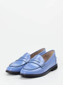 Andrea Puccini – Loafer aus Hochglanzleder Hellblau