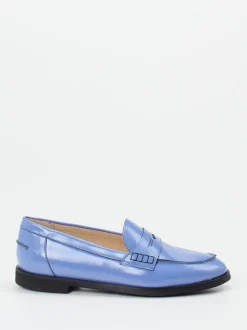 Andrea Puccini – Loafer aus Hochglanzleder Hellblau