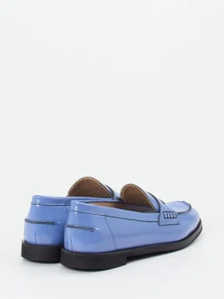 Andrea Puccini – Loafer aus Hochglanzleder Hellblau