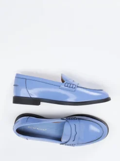 Andrea Puccini – Loafer aus Hochglanzleder Hellblau