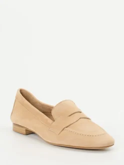 Andrea Puccini – Loafer aus Veloursleder beige